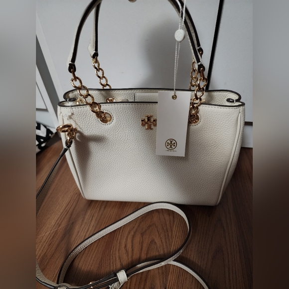 Tory Burch Carter Small Tote in White - Picture 4 of 6